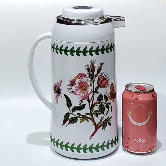 32oz Insulated Portmeirion Botanic Garden Dogrose Floral Carafe Thermos Pitcher - Picture 1 of 14